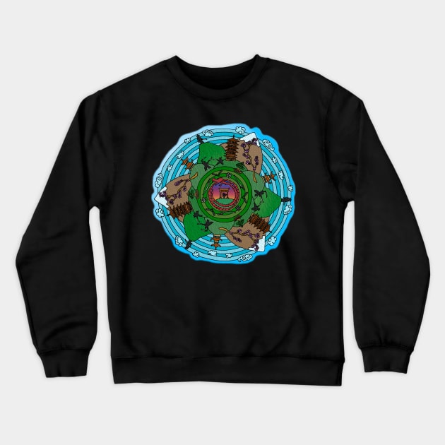 Ninja Themed Mandala Crewneck Sweatshirt by gorff